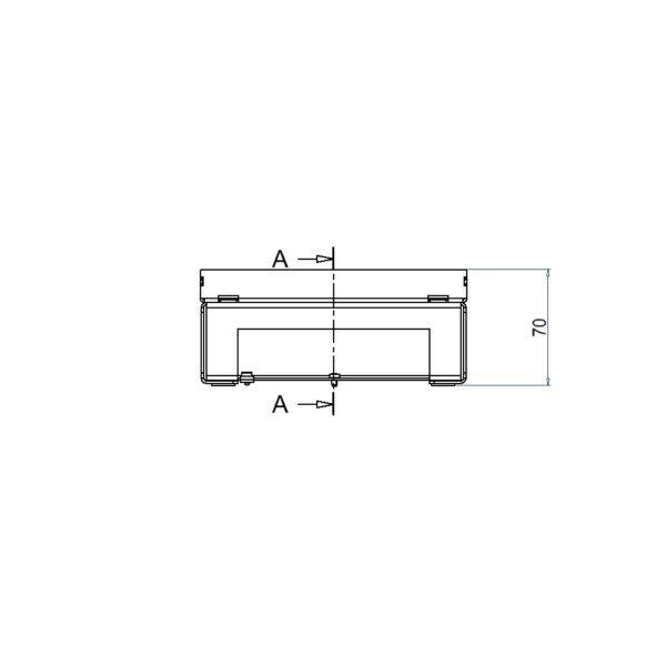 Produktbild UBD 165 153  -  Unterflur-Bodendose UBD 160 small inkl. belegtem Blinddeckel aus Chromstahl, geschliffen